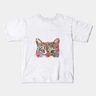 Peeking cat Kids T-Shirt